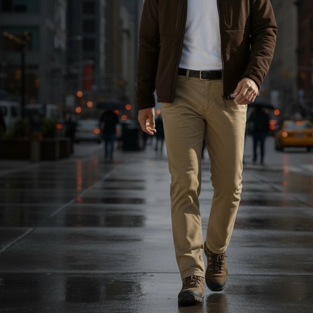 Eddie Bauer Legend Wash Flex Fleece-Lined Chinos – Slim Fit 32x30